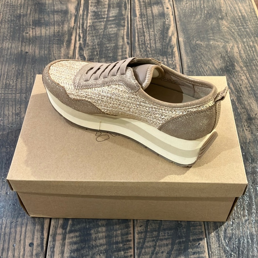 Naked Feet gold platform sneakers